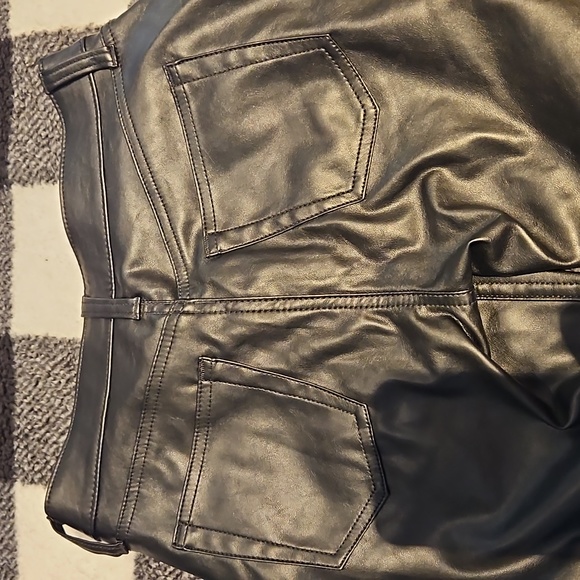 Pair of black size 10 faux leather pants - Picture 2 of 4